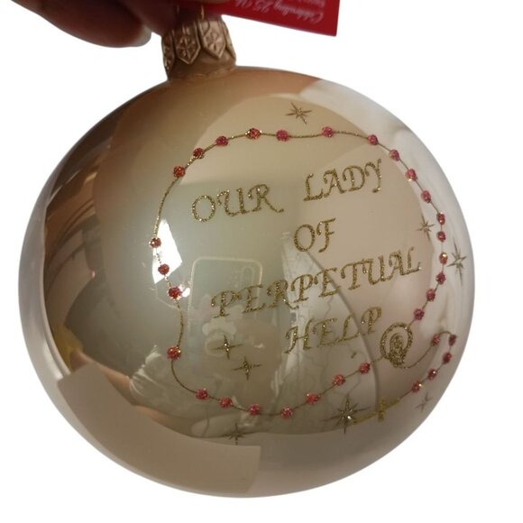Klassics Our Lady Of Perpetual Help Glass Ornament With Glitter Accent 10cm - Picture 9 of 9